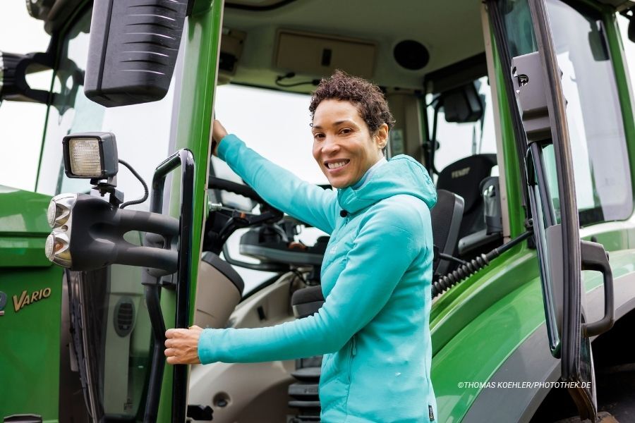 Annabelle Mandeng ist Landwirtin für einen Tag